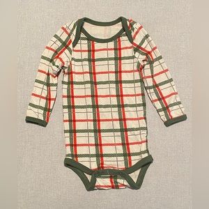 NWOT Kyte Baby Hunter Plaid Long Sleeve Bodysuit 3-6 months